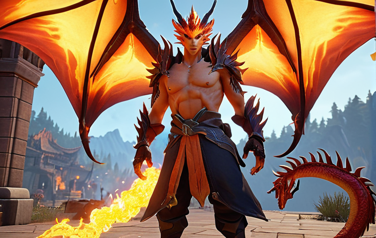 **
A confident Valorant player showcasing a visually striking "Elderflame" skin in-game. Focus on the fiery effects and dragon-like animation. The player should appear focused and skillful. The scene should convey the feeling of increased confidence and enjoyment through the skin.
**