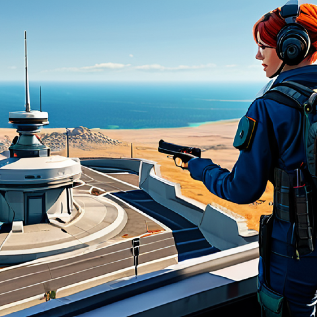 발로란트 킬조이 공략법 - Strategic Turret Placement** "A brightly lit, modern Valorant map environment, showcasing Killjoy i...