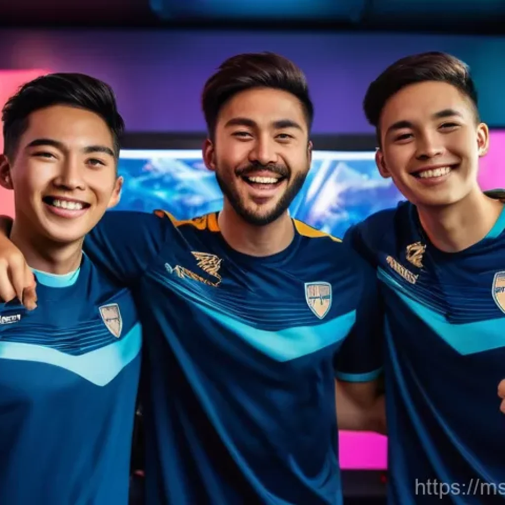 발로란트 클랜 창설 방법 - **Prompt 1: Victorious Valorant Team Celebration** A diverse group of five young adults, clearly...