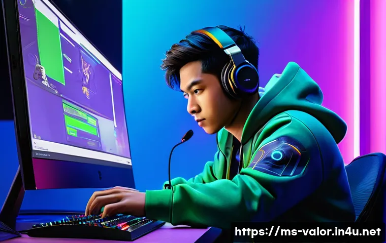 발로란트 트위치 시청 이벤트 - **Prompt 1: The Thrill of a Valorant Drop** "A young Malaysian gamer, male, in his early 20s, wi...