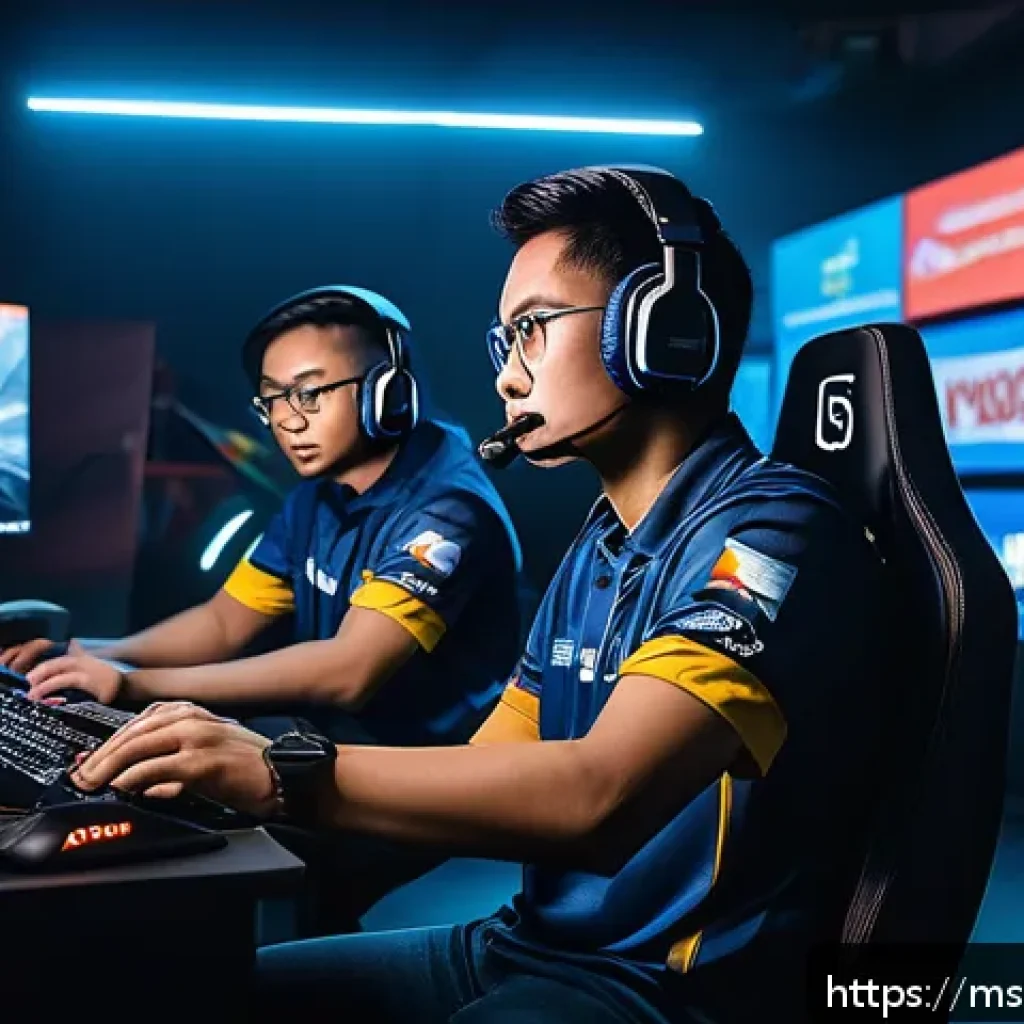 발로란트 커뮤니티에서 살아남는 법 - A dynamic Valorant team scene featuring five diverse Malaysian esports players in a modern gaming ro...
