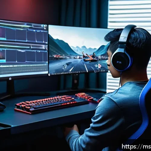 Home 31 발로란트 초보자가 해야 할 10가지 - A detailed esports gaming room setup featuring a young Malaysian gamer focused on playing Valorant c...