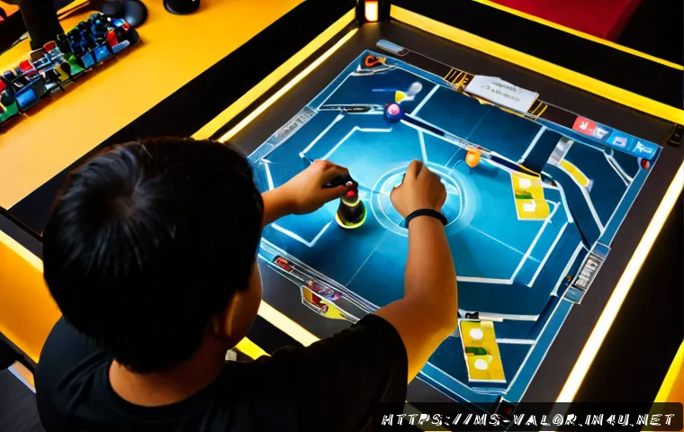 발로란트 명당 추천 리스트 - Photorealistic overhead view of a young Malaysian esports player planning tactical positions on a sl...